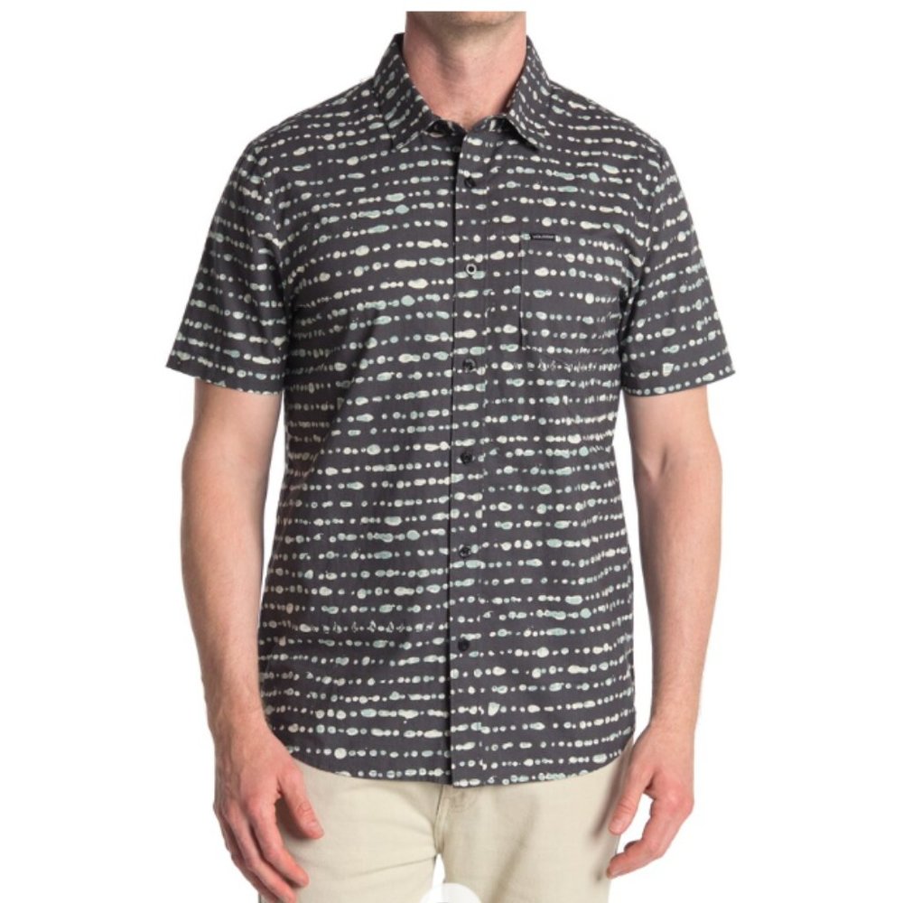 Volcom Tremble Printed Regular Fit Woven Shirt NWT
